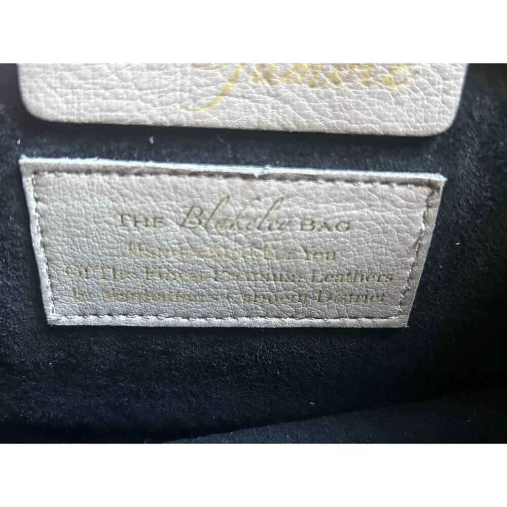 Paige Gamble Taupe Pebbled Leather Blakeley Bag With 2 Snakeskin Gussets